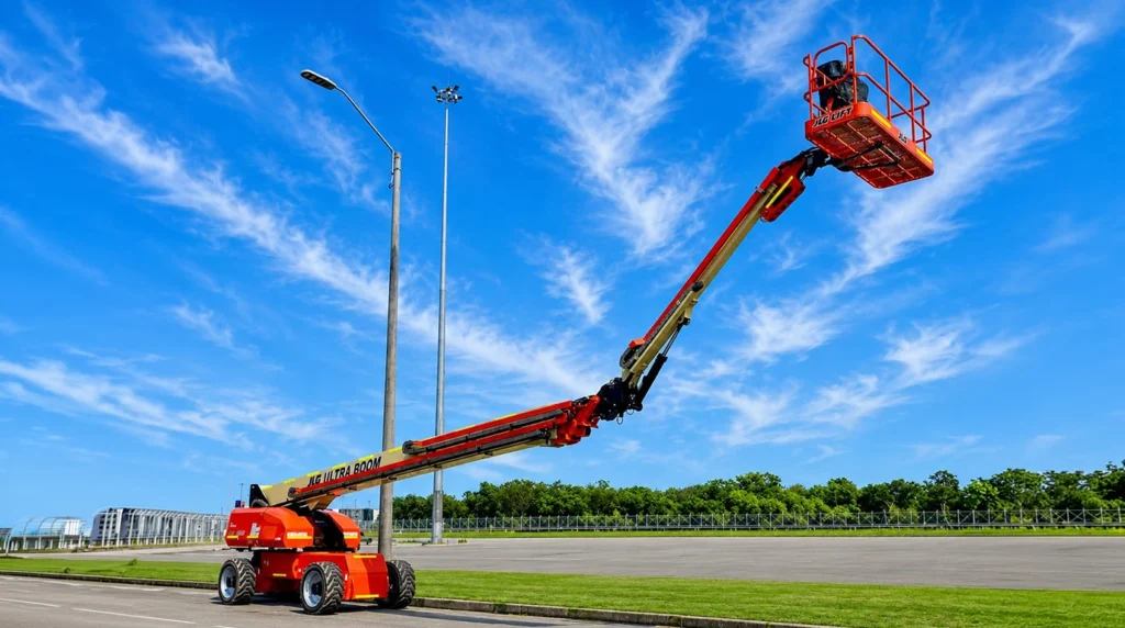 Manlift telescópico JLG 1500SJ de 47 metros con la pluma extendida